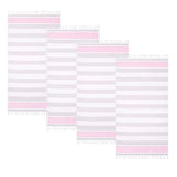 Coastal Resort Stripe Fouta 4 Piece Beach Towel with Tassels