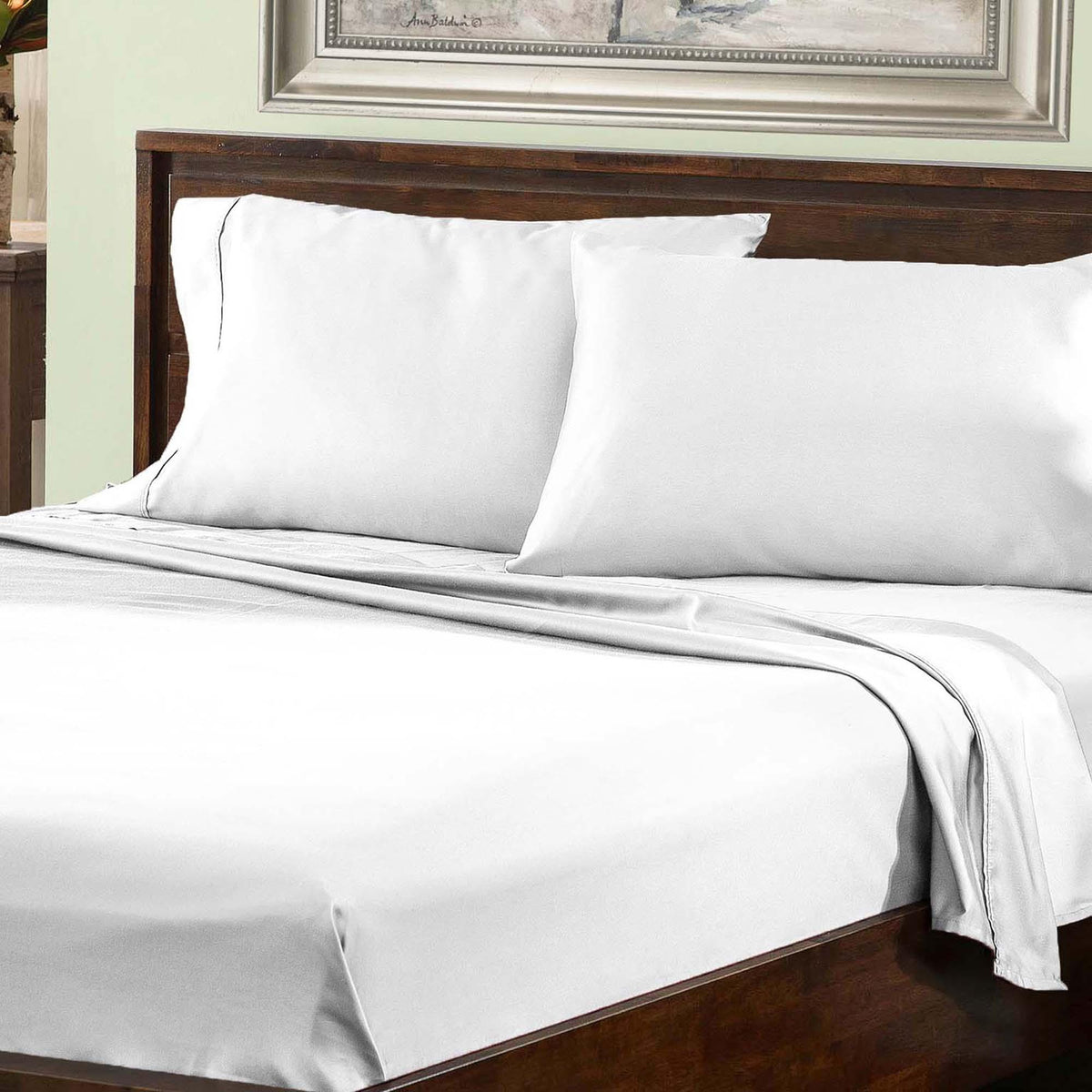 Cotton Blend 800 Thread Count Solid Deep Pocket Bed Sheet Set