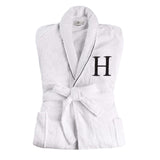 Cotton Embroidered Bathrobe Adults Unisex Bath Robe for Men and Women