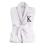 Cotton Embroidered Bathrobe Adults Unisex Bath Robe for Men and Women