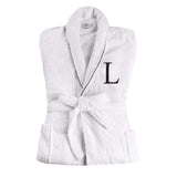 Cotton Embroidered Bathrobe Adults Unisex Bath Robe for Men and Women