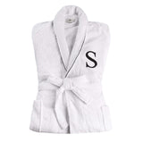 Cotton Embroidered Bathrobe Adults Unisex Bath Robe for Men and Women