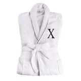 Cotton Embroidered Bathrobe Adults Unisex Bath Robe for Men and Women