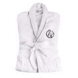 Cotton Embroidered Bathrobe Adults Unisex Bath Robe for Men and Women