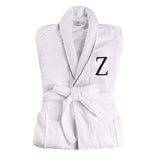 Cotton Embroidered Bathrobe Adults Unisex Bath Robe for Men and Women