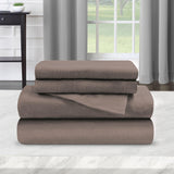Cotton Flannel Solid Deep Pocket Bed Sheet Set