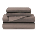 Cotton Flannel Solid Deep Pocket Bed Sheet Set