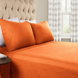 Cotton Flannel Solid Deep Pocket Bed Sheet Set