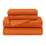 Cotton Flannel Solid Deep Pocket Bed Sheet Set