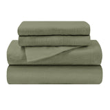 Cotton Flannel Solid Deep Pocket Bed Sheet Set