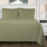 Cotton Flannel Solid Duvet Cover Set with Button Closure
