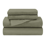 Cotton Flannel Trellis Traditional Solid Deep Pocket Bed Sheet Set