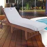 Cotton Monogrammed Patio Chaise Lounge Chair Cover