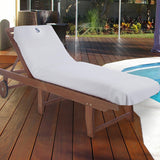 Cotton Monogrammed Patio Chaise Lounge Chair Cover