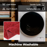 Cotton Oval Solid Non-Skid Washable 2 Piece Bath Rug Set