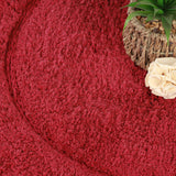 Cotton Oval Solid Non-Skid Washable 2 Piece Bath Rug Set