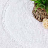 Cotton Oval Solid Non-Skid Washable 2 Piece Bath Rug Set