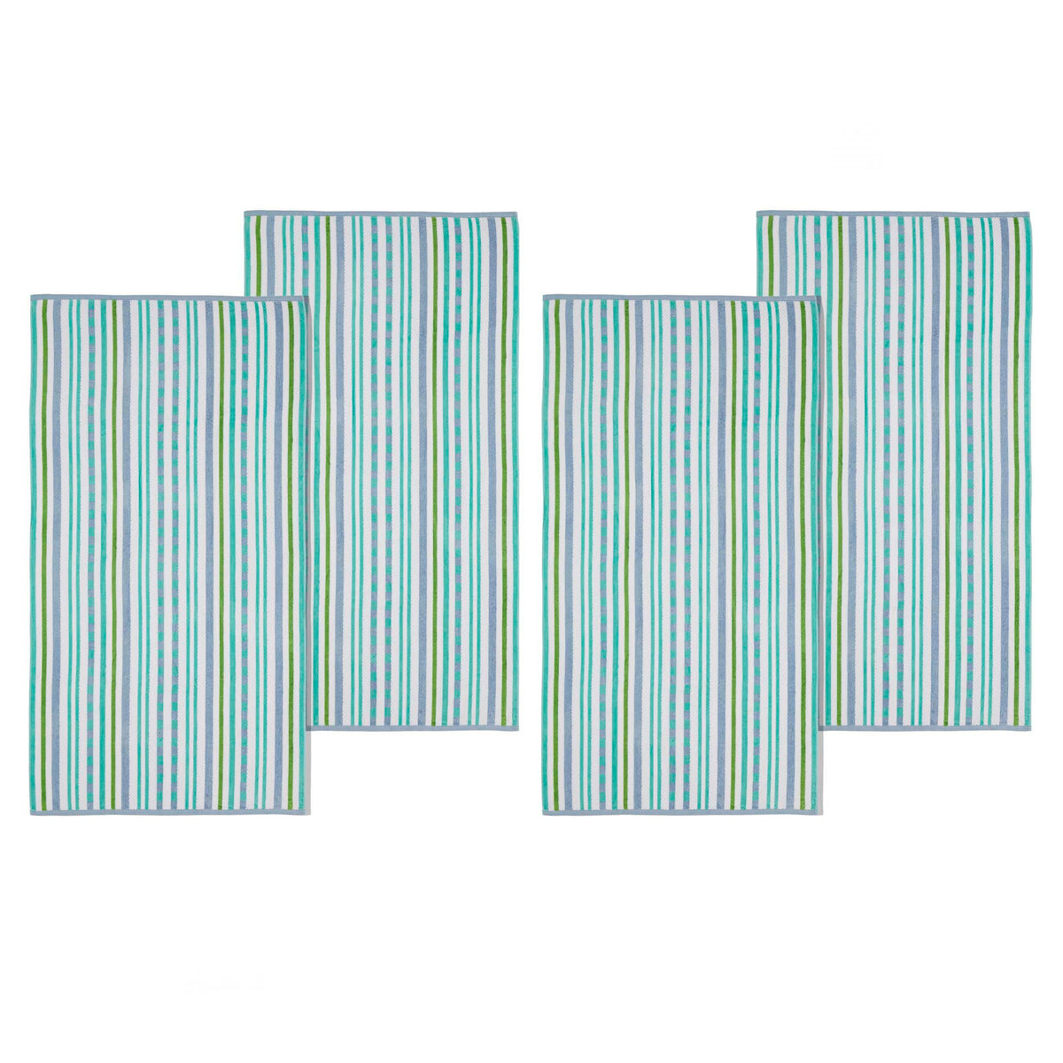 Cotton Oversized Striped 4 Piece Beach Towel Set