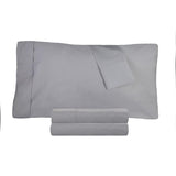 Cotton Percale 300 Thread Count Solid 2 Piece Pillowcase Set