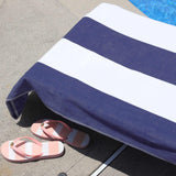 Cabana Striped Cotton Standard Size Chaise Lounge Chair Cover Set