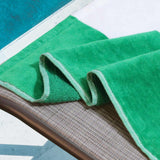 Cabana Striped Cotton Standard Size Chaise Lounge Chair Cover Set