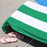 Cabana Striped Cotton Standard Size Chaise Lounge Chair Cover Set