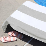Cabana Striped Cotton Standard Size Chaise Lounge Chair Cover Set