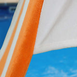 Cabana Striped Cotton Standard Size Chaise Lounge Chair Cover Set