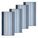 Cotton Striped Oversized 4 Piece Beach Towel Set