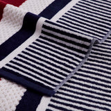 Cotton Striped Oversized 4 Piece Beach Towel Set