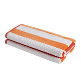 Cotton Striped Oversized 4 Piece Beach Towel Set