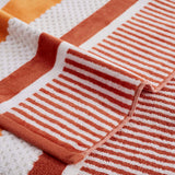 Cotton Striped Oversized 4 Piece Beach Towel Set
