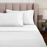 Egyptian Cotton Sateen Sheet Set 1500 Thread Count White