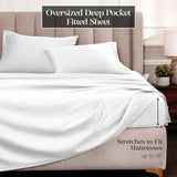Egyptian Cotton Sateen Sheet Set 1500 Thread Count White