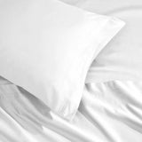 Egyptian Cotton Sateen Sheet Set 1500 Thread Count White