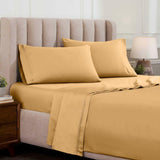 Egyptian Cotton Sateen Sheet Set 1500 Thread Count Gold
