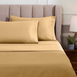 Egyptian Cotton Sateen Sheet Set 1500 Thread Count Gold
