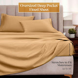 Egyptian Cotton Sateen Sheet Set 1500 Thread Count Gold