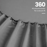 Egyptian Cotton Sateen Sheet Set 1500 Thread Count Grey