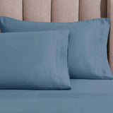 Egyptian Cotton Sateen Sheet Set 1500 Thread Count Medium Blue