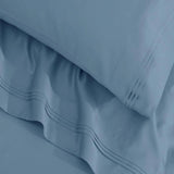 Egyptian Cotton Sateen Sheet Set 1500 Thread Count Medium Blue