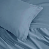 Egyptian Cotton Sateen Sheet Set 1500 Thread Count Medium Blue