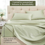 Egyptian Cotton Sateen Embroidered Sheet Set 1500 Thread Count