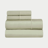 Egyptian Cotton Sateen Embroidered Sheet Set 1500 Thread Count