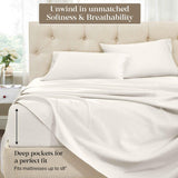 Egyptian Cotton Sateen Embroidered Sheet Set 1500 Thread Count