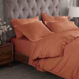 Egyptian Cotton 300 Thread Count Solid Luxury Duvet Cover Set