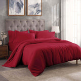 Egyptian Cotton 300 Thread Count Solid Luxury Duvet Cover Set