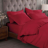 Egyptian Cotton 300 Thread Count Solid Luxury Duvet Cover Set