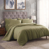 Egyptian Cotton 300 Thread Count Solid Luxury Duvet Cover Set