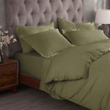 Egyptian Cotton 300 Thread Count Solid Luxury Duvet Cover Set